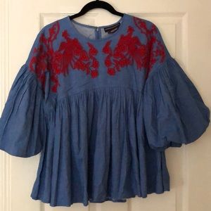 3/4 Billowy sleeve top